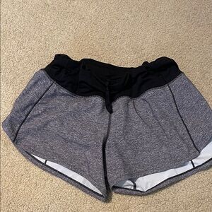 lululemon athletica Black and Gray Athletic Shorts